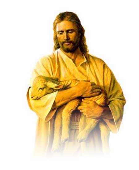 Illustration of Jesus Christ holding a lamb