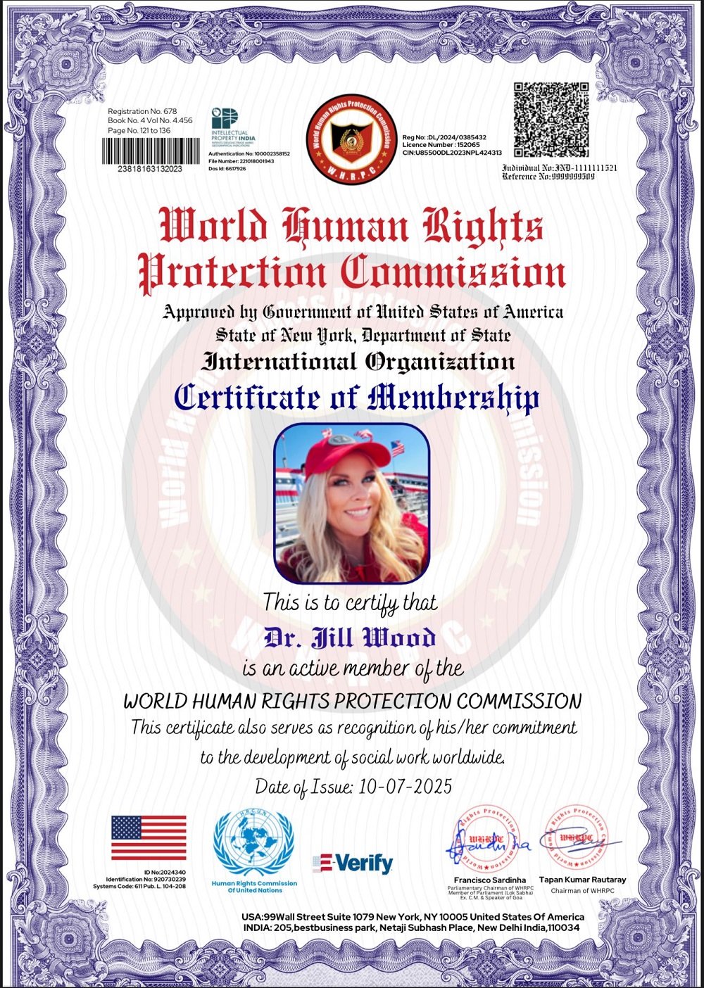 Founder recognition certificate from the original IAM profile